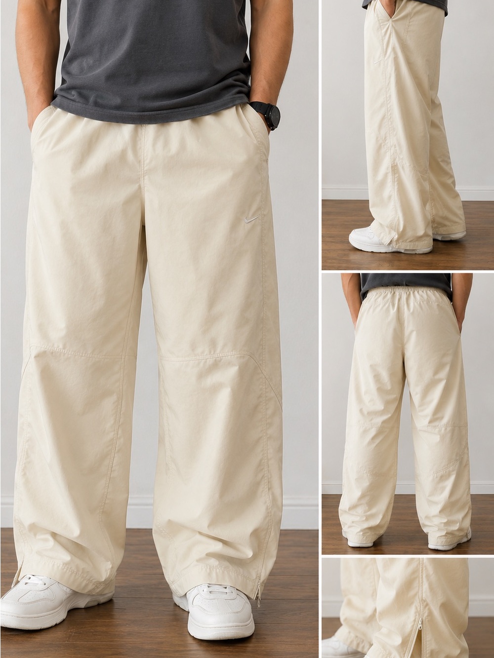 Vintage Nike Y2K Baggy Wide Leg Streetwear Pants Men’s Large High Waist